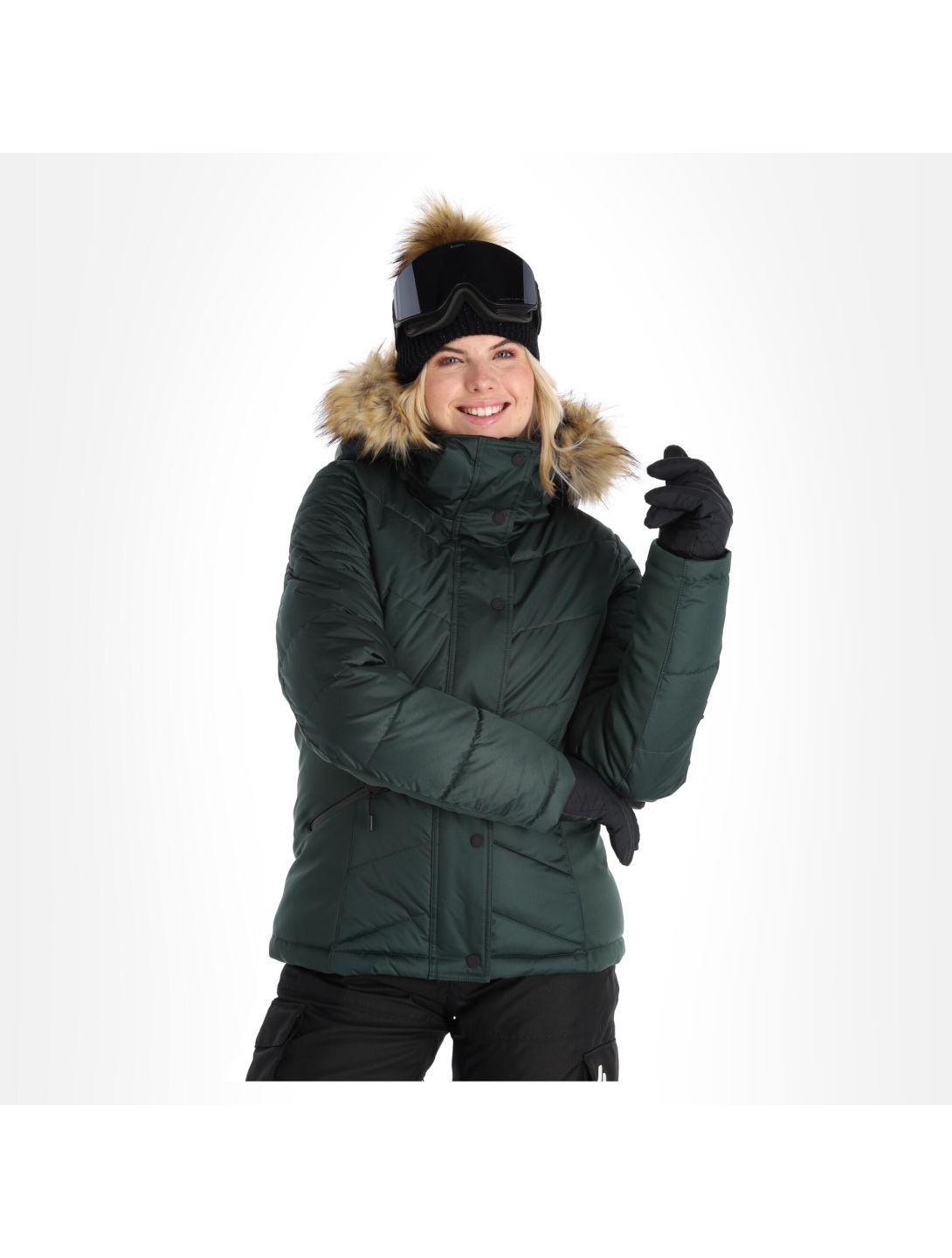 Superdry, Snow Luxe Puffer giacca sci donna eagle verde 