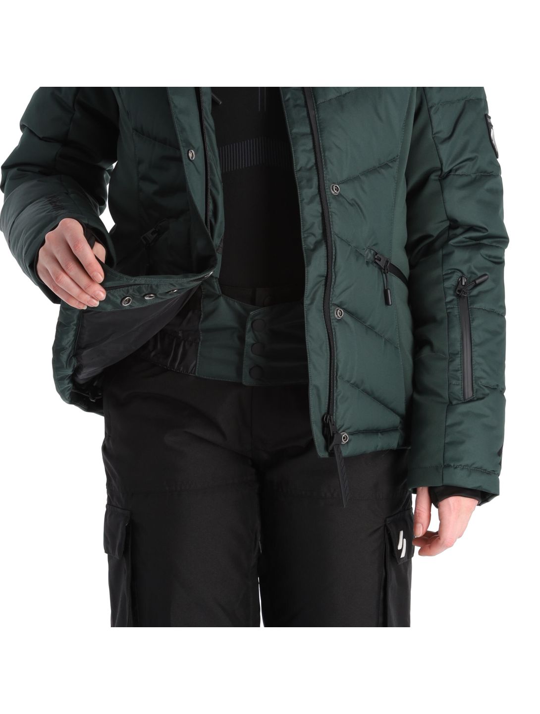 Superdry, Snow Luxe Puffer giacca sci donna eagle verde 