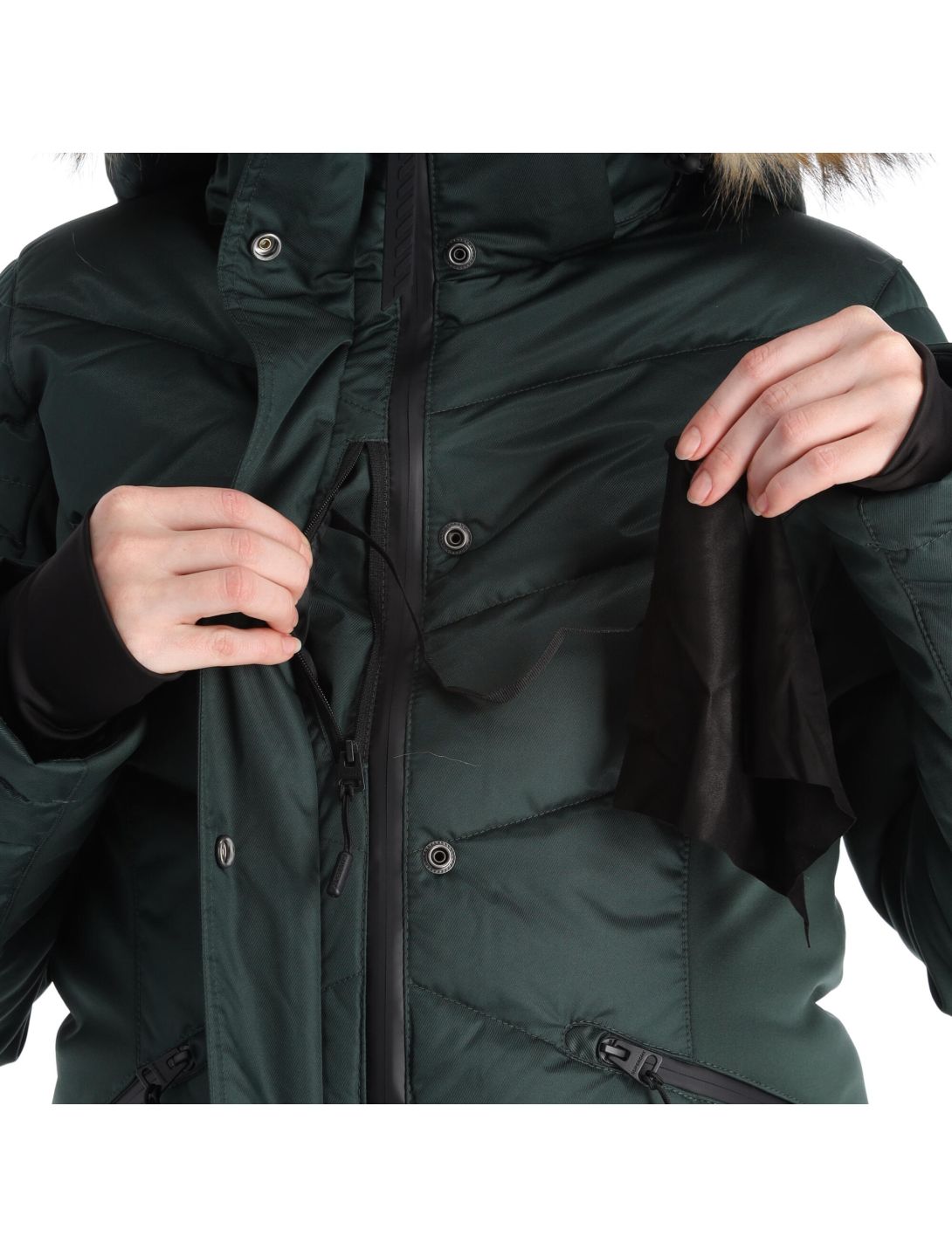 Superdry, Snow Luxe Puffer giacca sci donna eagle verde 