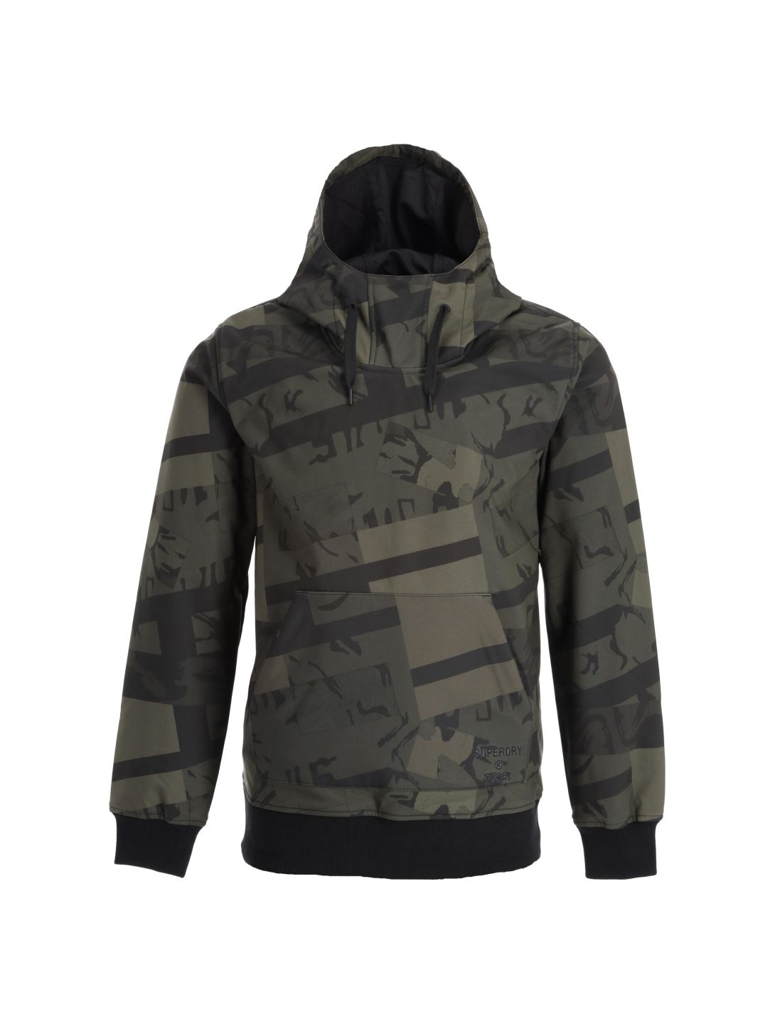 Superdry, Snow Tech Hood anorak uomo camo nero 