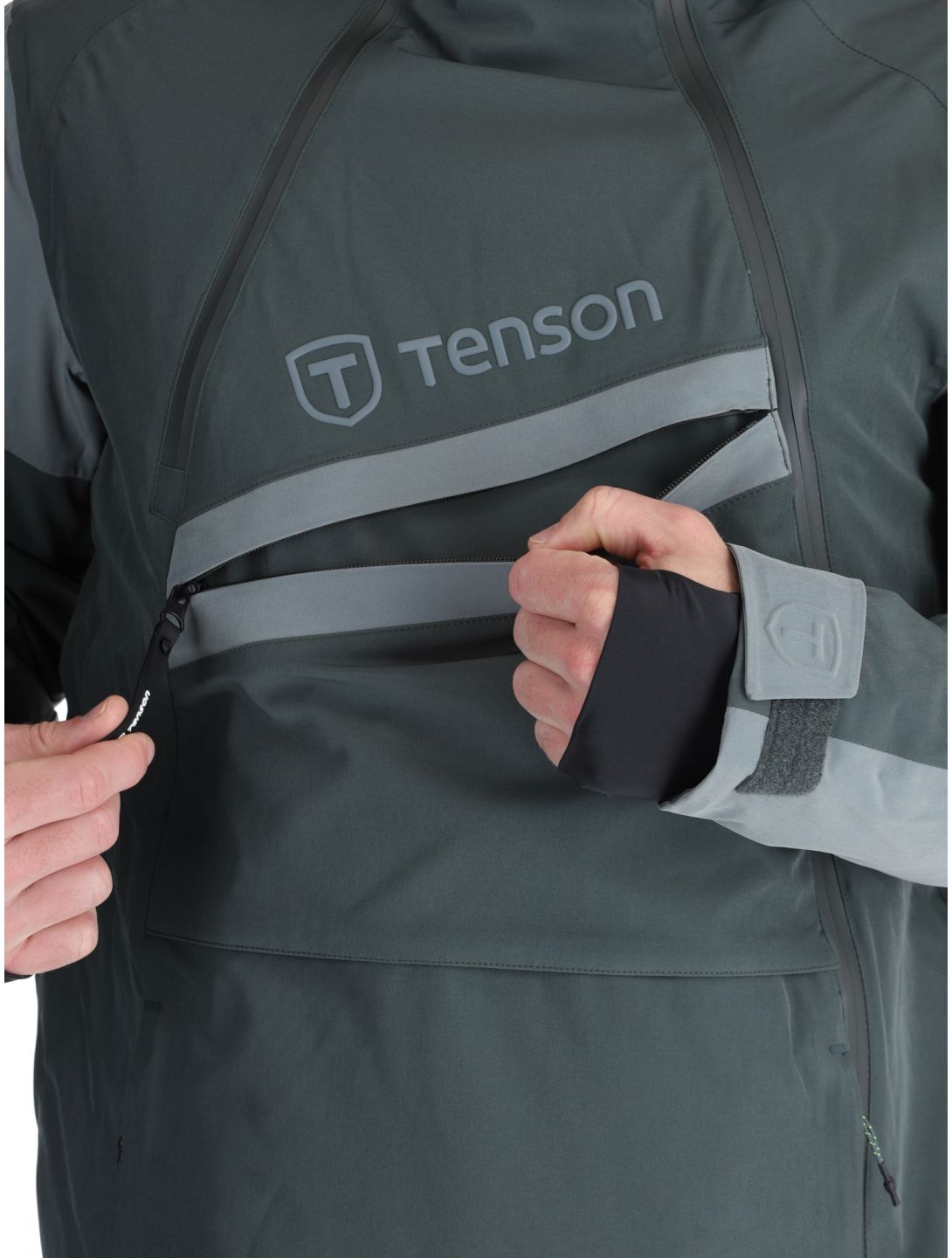 Tenson, Aerismo JackoRak giacca sci uomo Grey Green grigio 