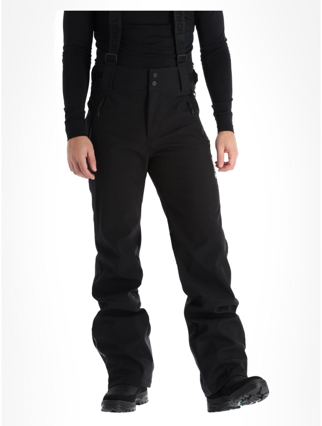 Tenson, Cygnus pantaloni da sci softshell uomo Black nero 