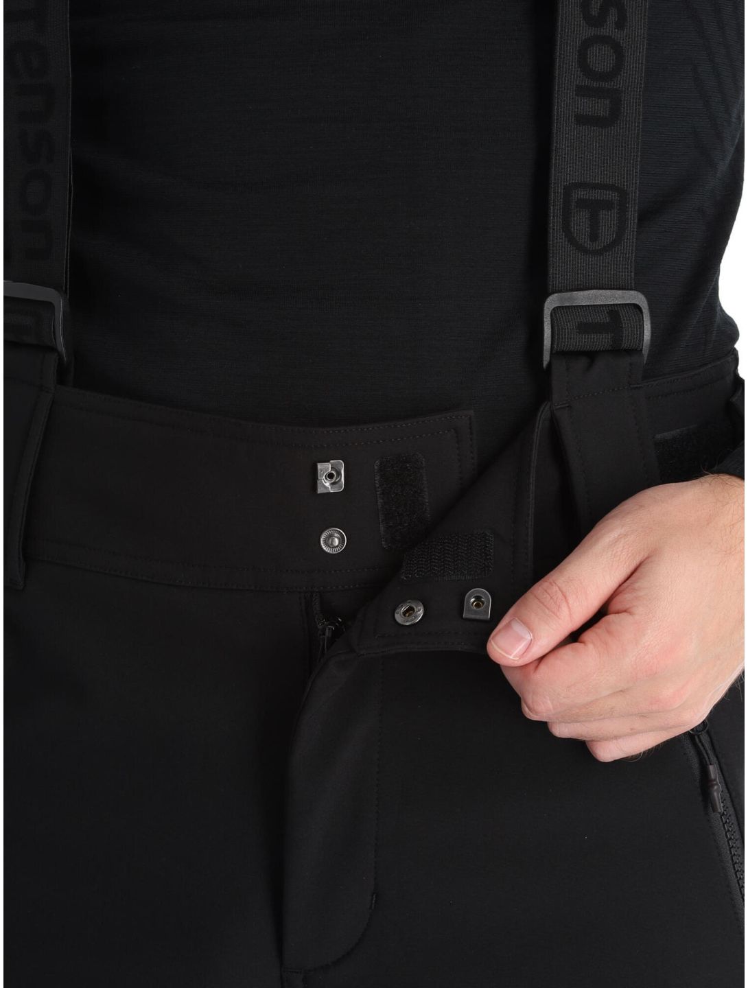 Tenson, Cygnus pantaloni da sci softshell uomo Black nero 