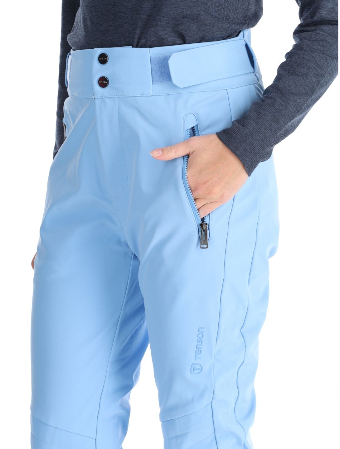 Tenson, Grace pantaloni da sci softshell donna Light Blue blu 