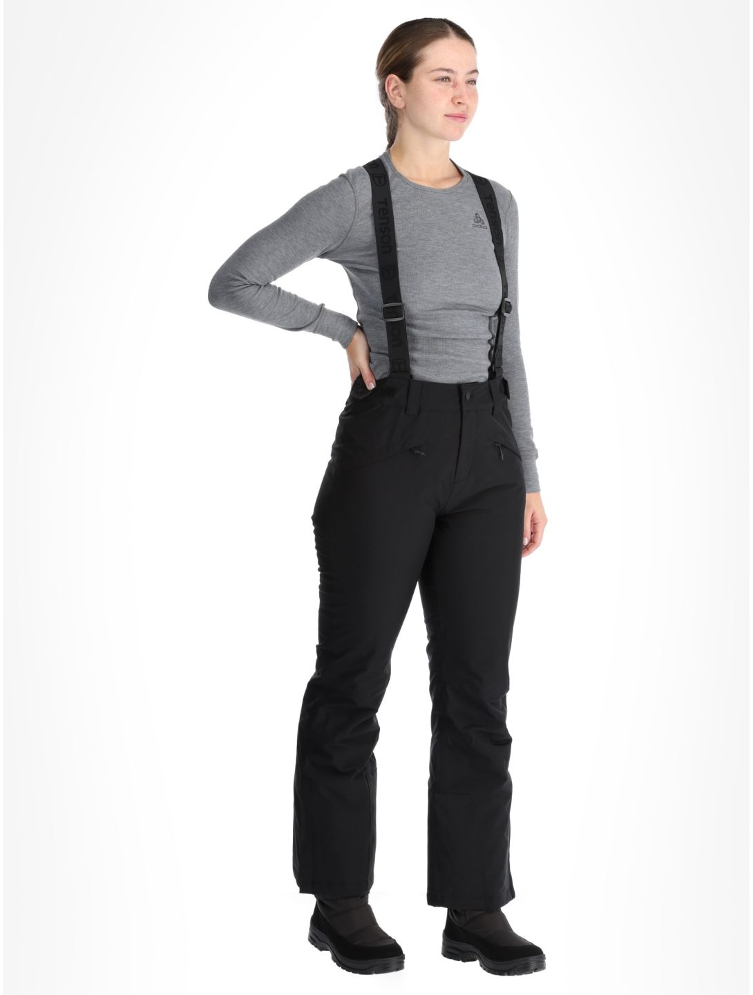 Tenson, Moa Ski pantaloni da sci donna Black nero 