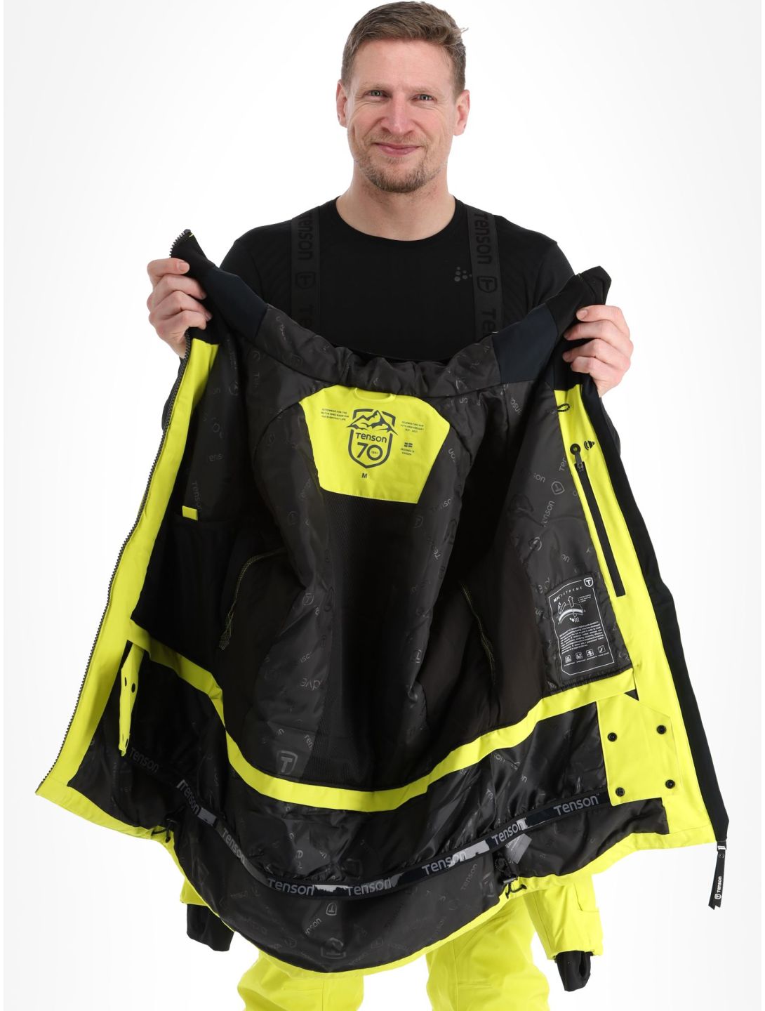 Tenson, Prime giacca sci uomo Cyber Lime giallo 