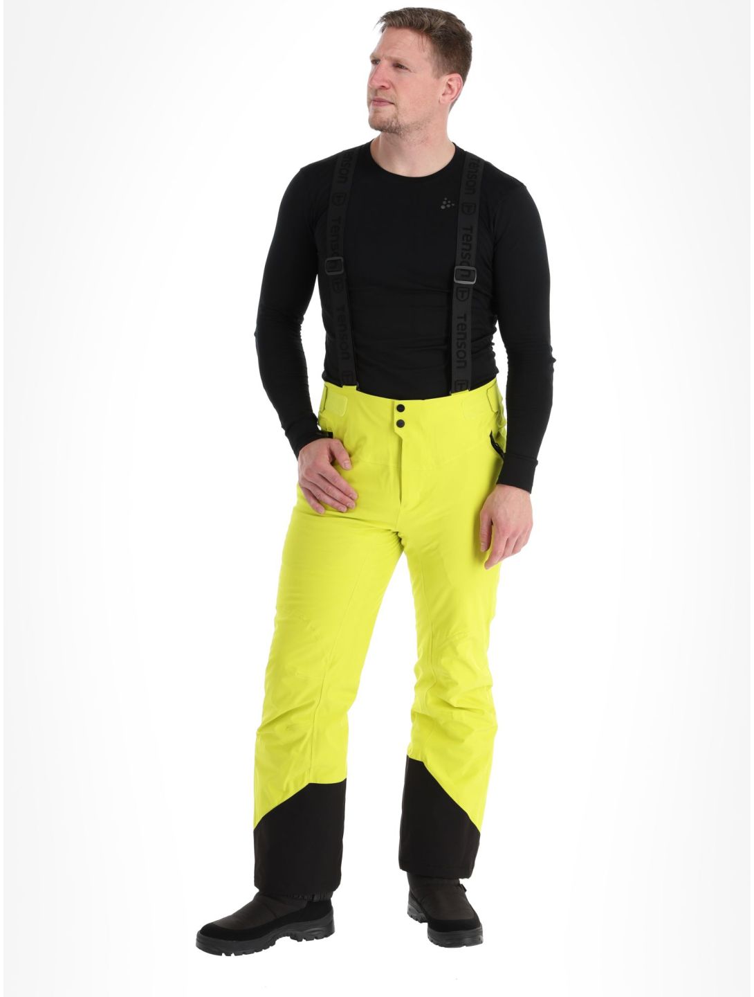 Tenson, Prime Pro pantaloni da sci uomo Cyber Lime giallo 