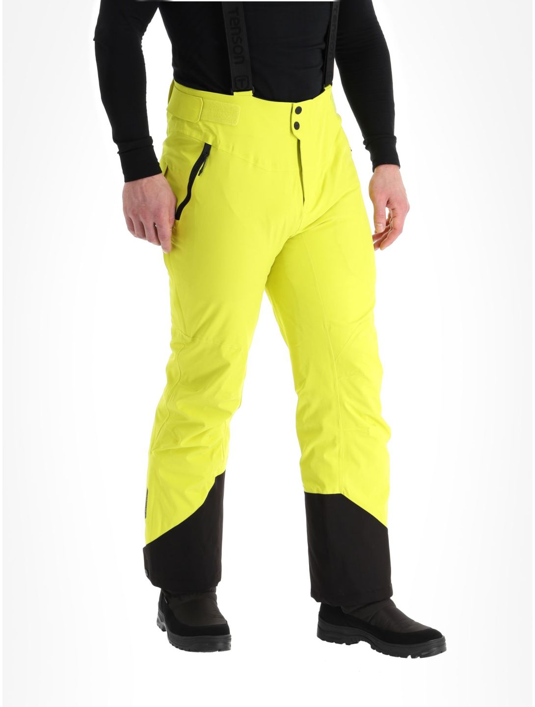 Tenson, Prime Pro pantaloni da sci uomo Cyber Lime giallo 