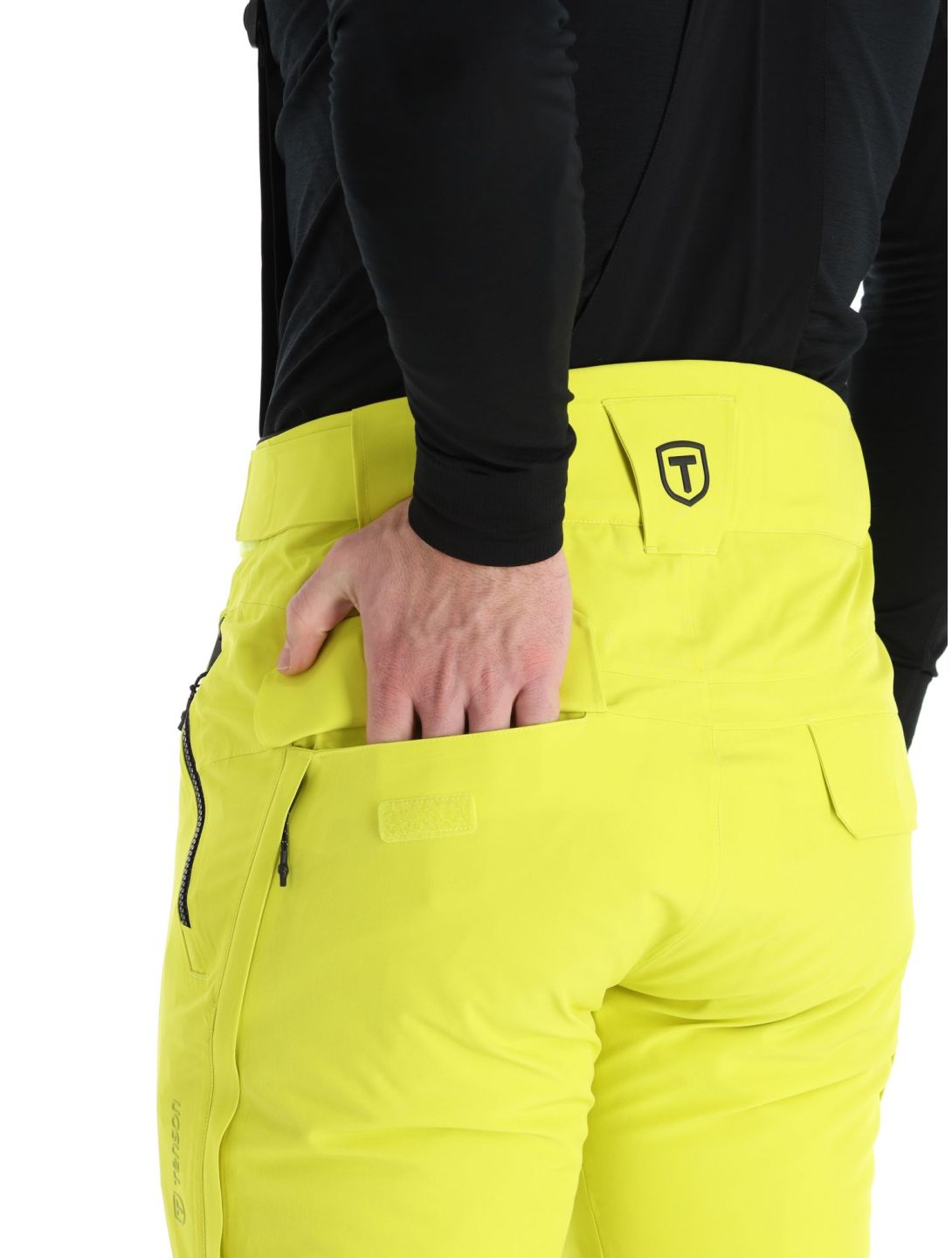 Tenson, Prime Pro pantaloni da sci uomo Cyber Lime giallo 