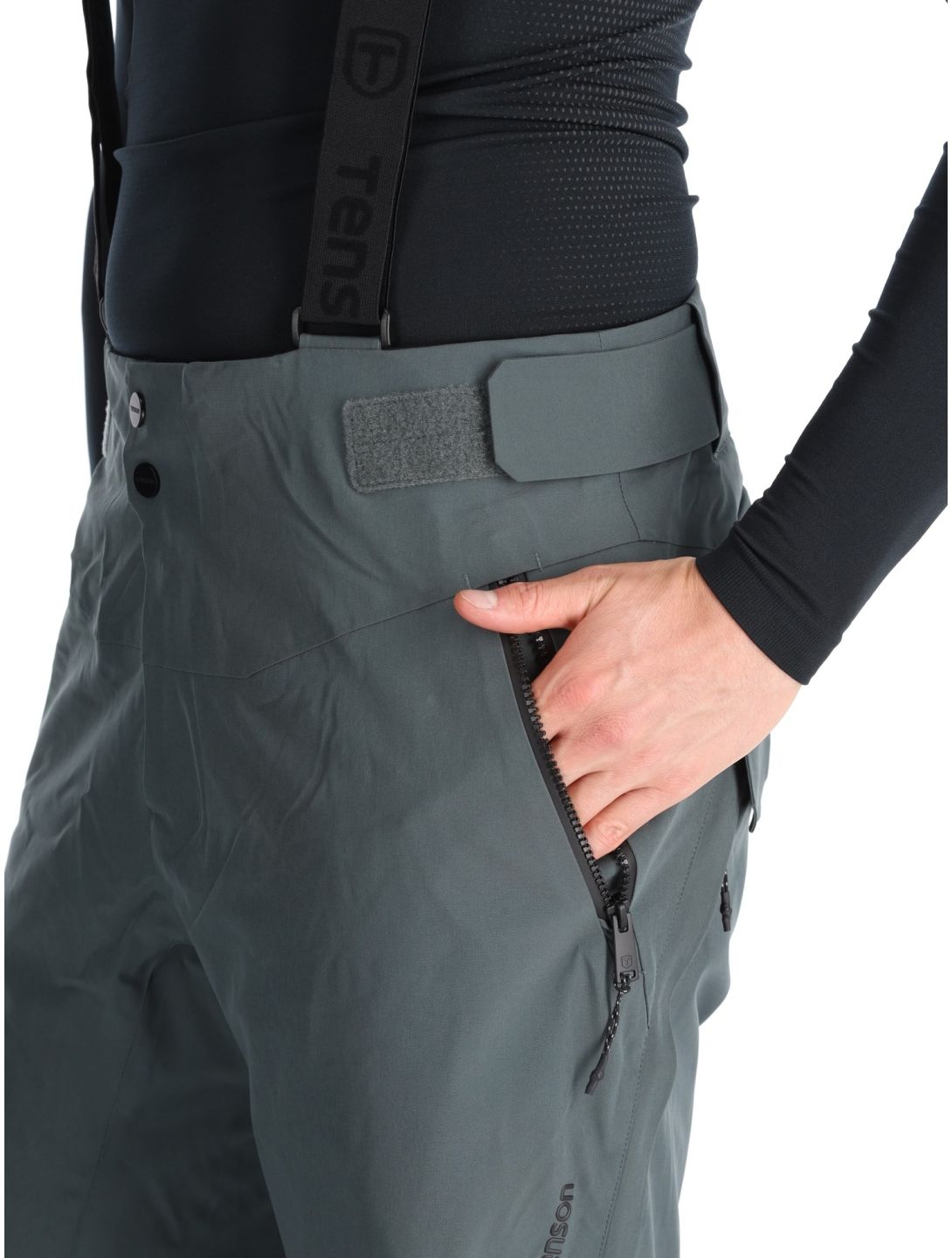 Tenson, Prime Pro pantaloni da sci uomo Grey Green grigio 