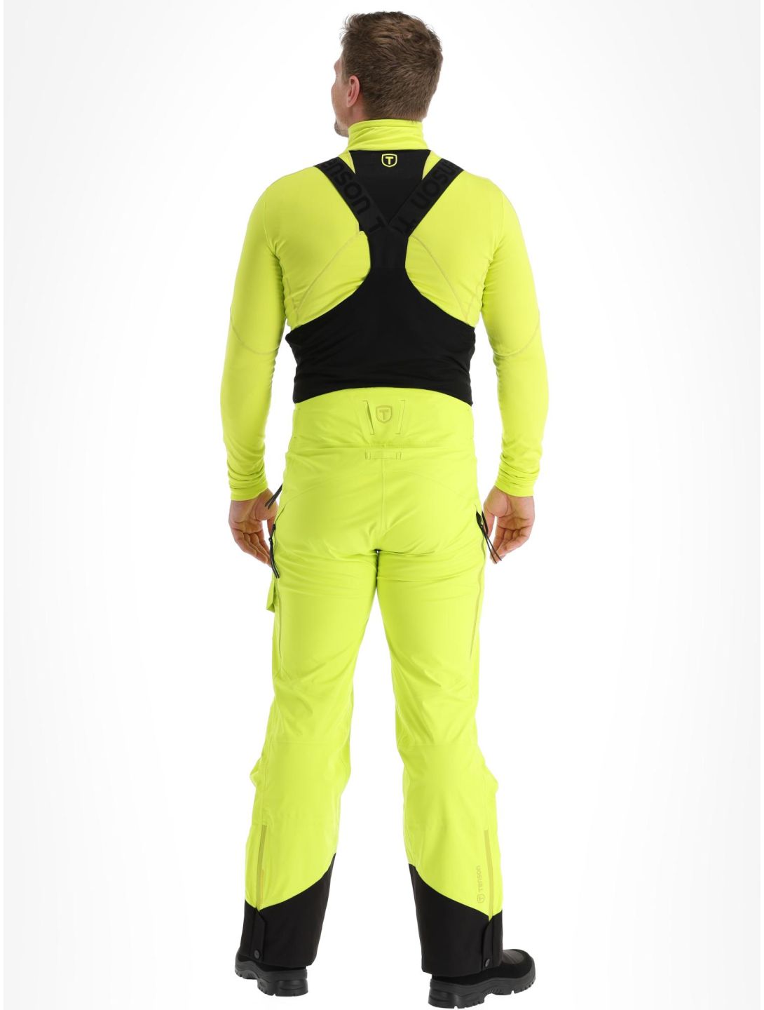 Tenson, Shibui Shell pantaloni da sci senza imbottitura uomo Acid Lemon giallo 