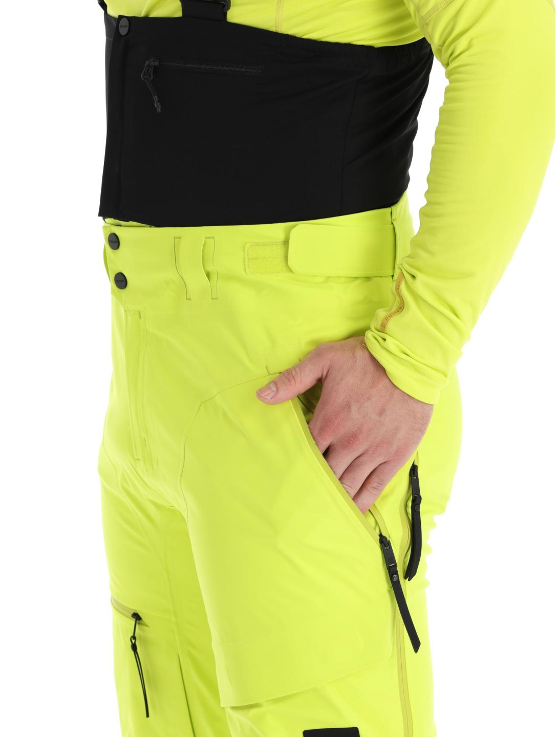 Tenson, Shibui Shell pantaloni da sci senza imbottitura uomo Acid Lemon giallo 