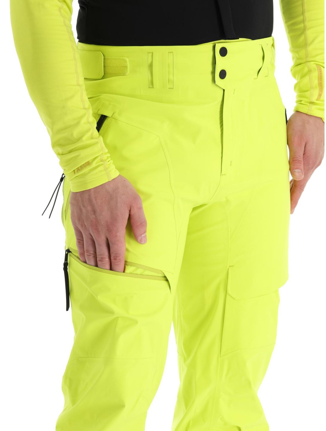 Tenson, Shibui Shell pantaloni da sci senza imbottitura uomo Acid Lemon giallo 