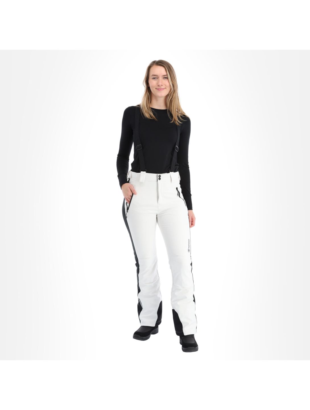 Tenson, Softshell Ski Pants pantaloni da sci softshell donna bianco 