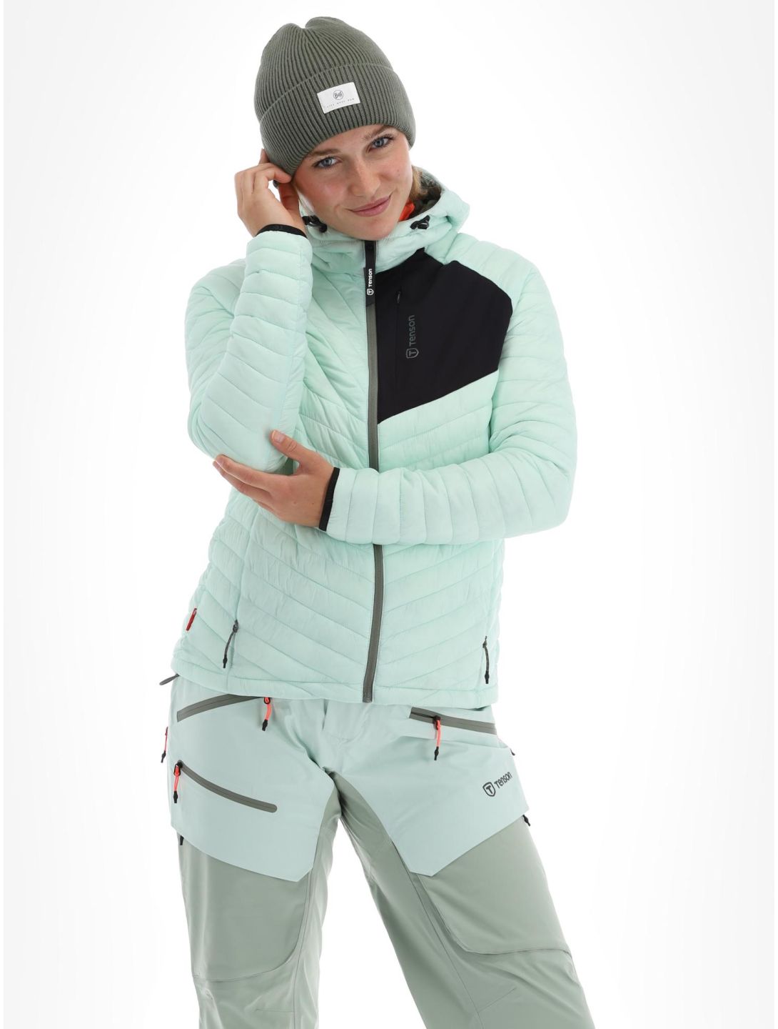 Tenson, Touring Puffer piumino donna Light Green verde 