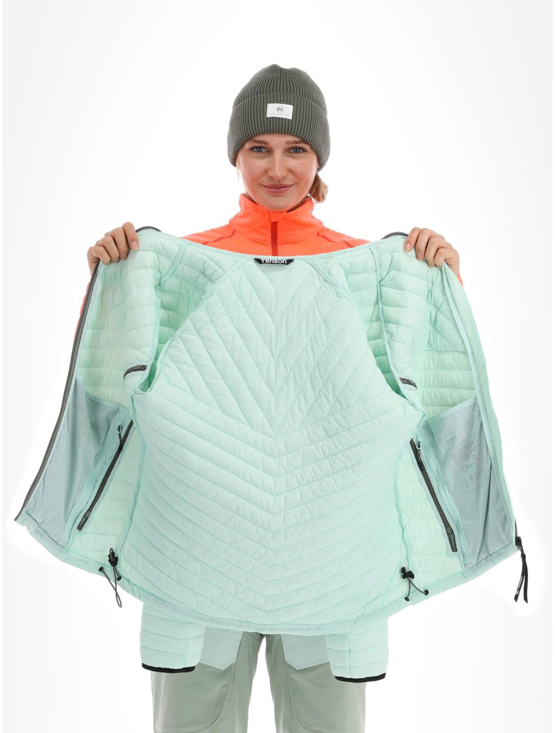 Tenson, Touring Puffer piumino donna Light Green verde 