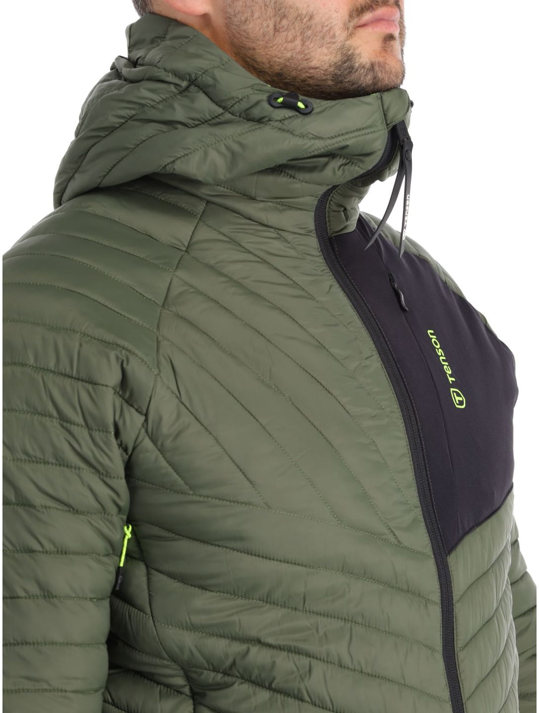 Tenson, Touring Puffer piumino uomo Dark Olive verde 