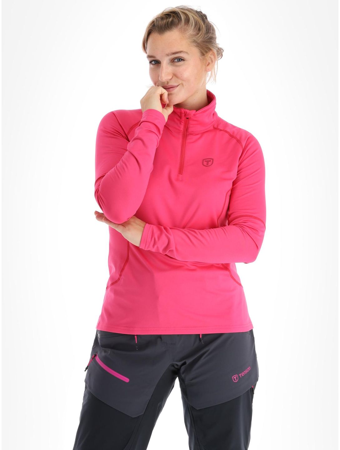 Tenson, TXlite Half Zip maglione donna Cerise rosa 