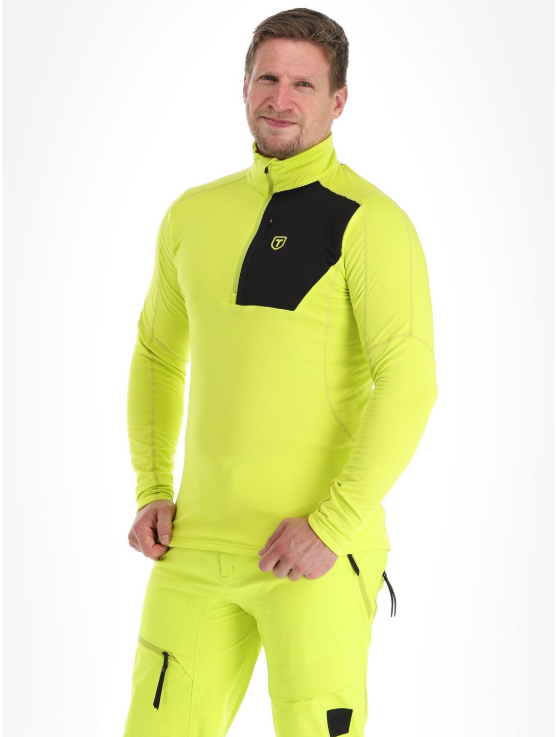 Tenson, TXlite Half Zip maglione uomo Acid Lemon giallo 