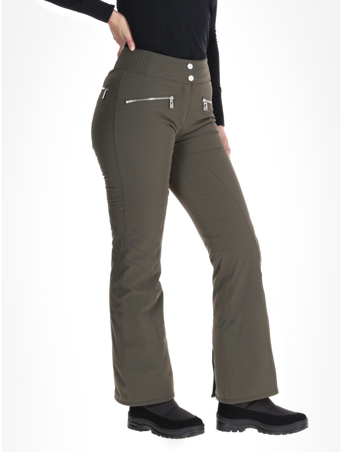 Toni Sailer, Alla pantaloni da sci donna Night Olive verde 