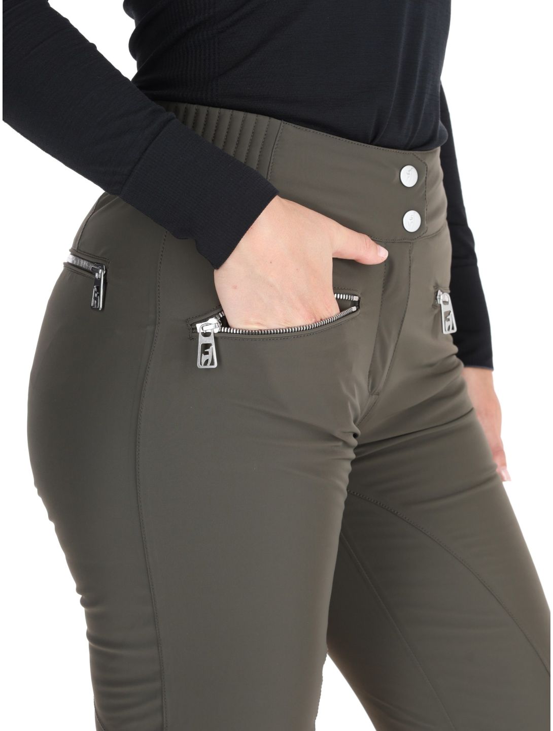 Toni Sailer, Alla pantaloni da sci donna Night Olive verde 