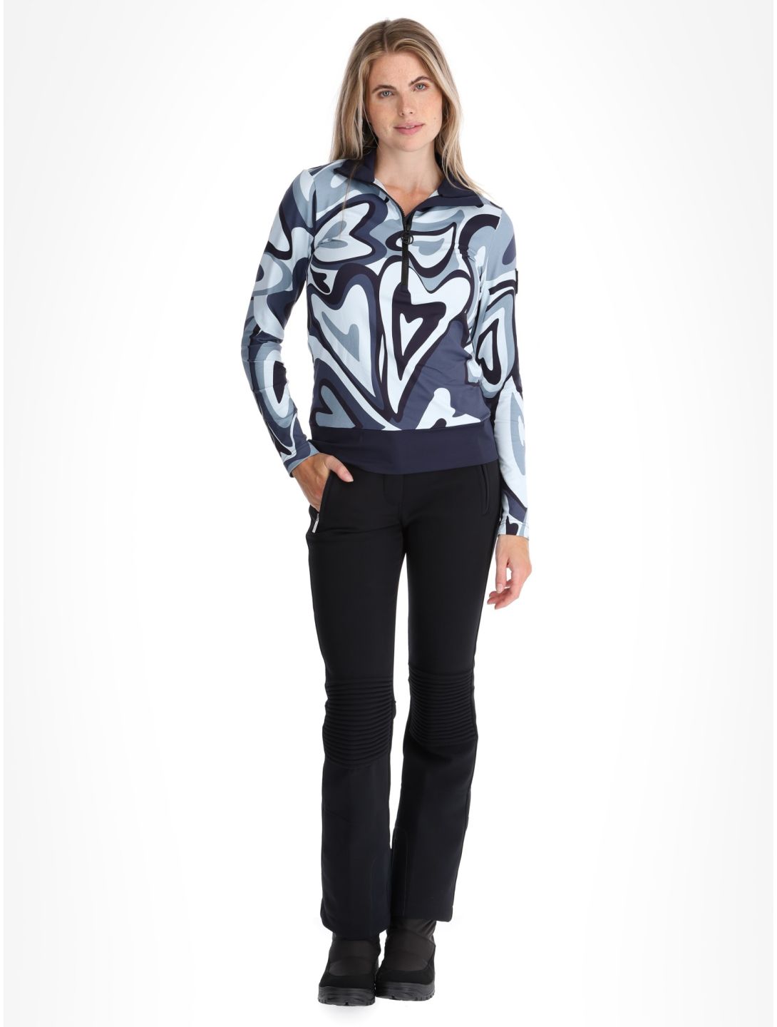 Toni Sailer, Wieka Print maglione donna Blue Frost blu 