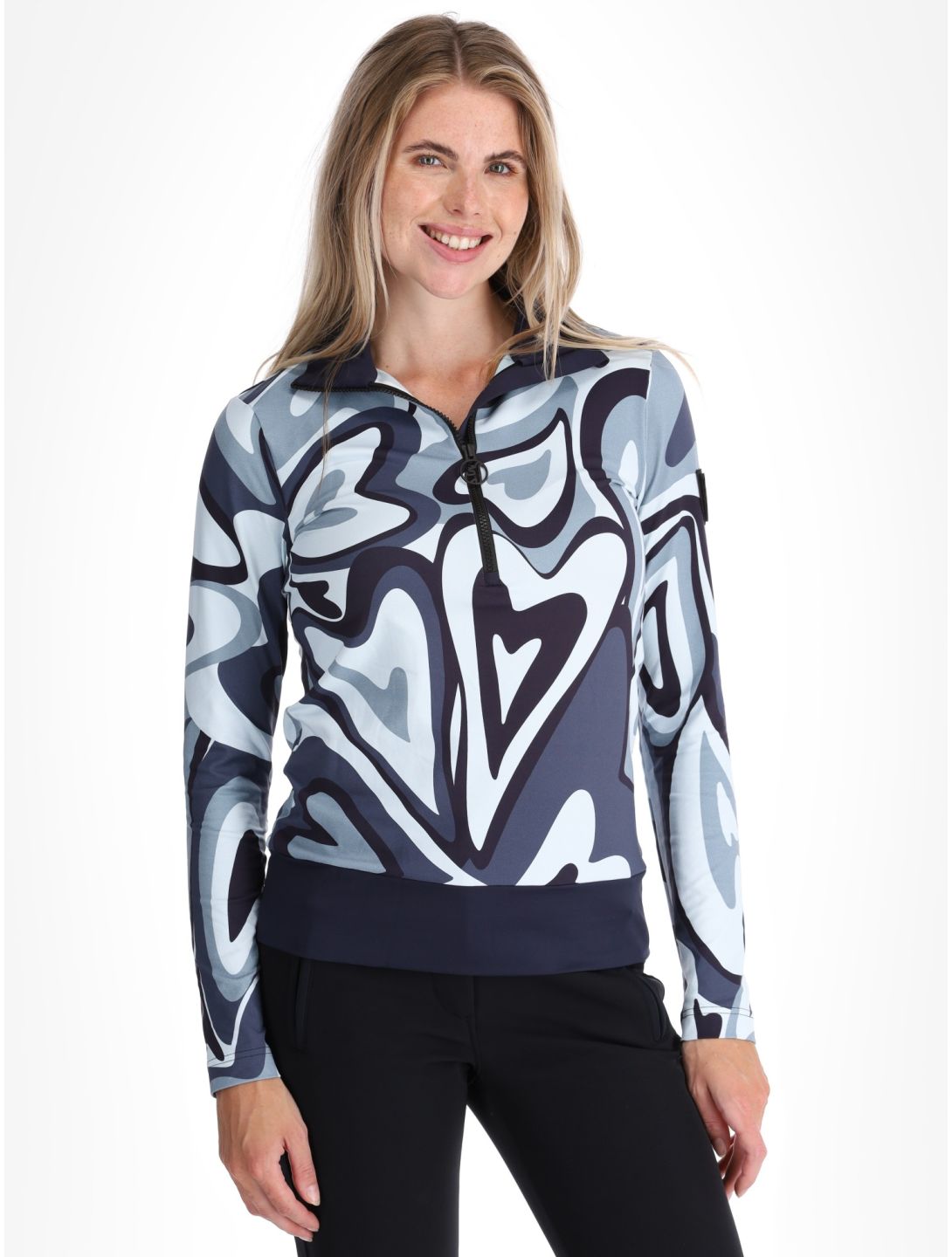 Toni Sailer, Wieka Print maglione donna Blue Frost blu 