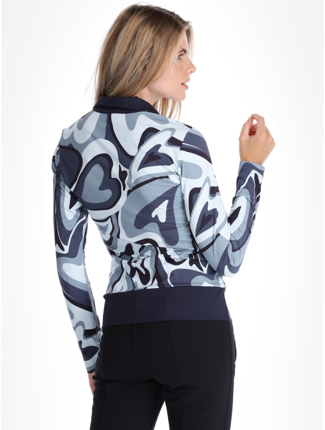 Toni Sailer, Wieka Print maglione donna Blue Frost blu 