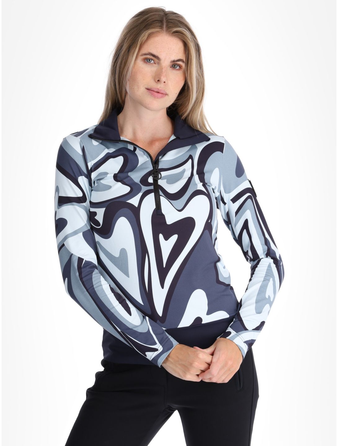 Toni Sailer, Wieka Print maglione donna Blue Frost blu 