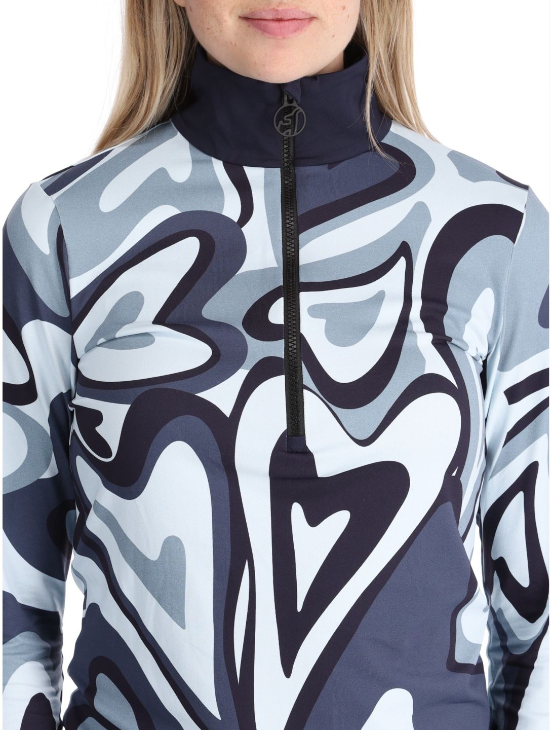 Toni Sailer, Wieka Print maglione donna Blue Frost blu 