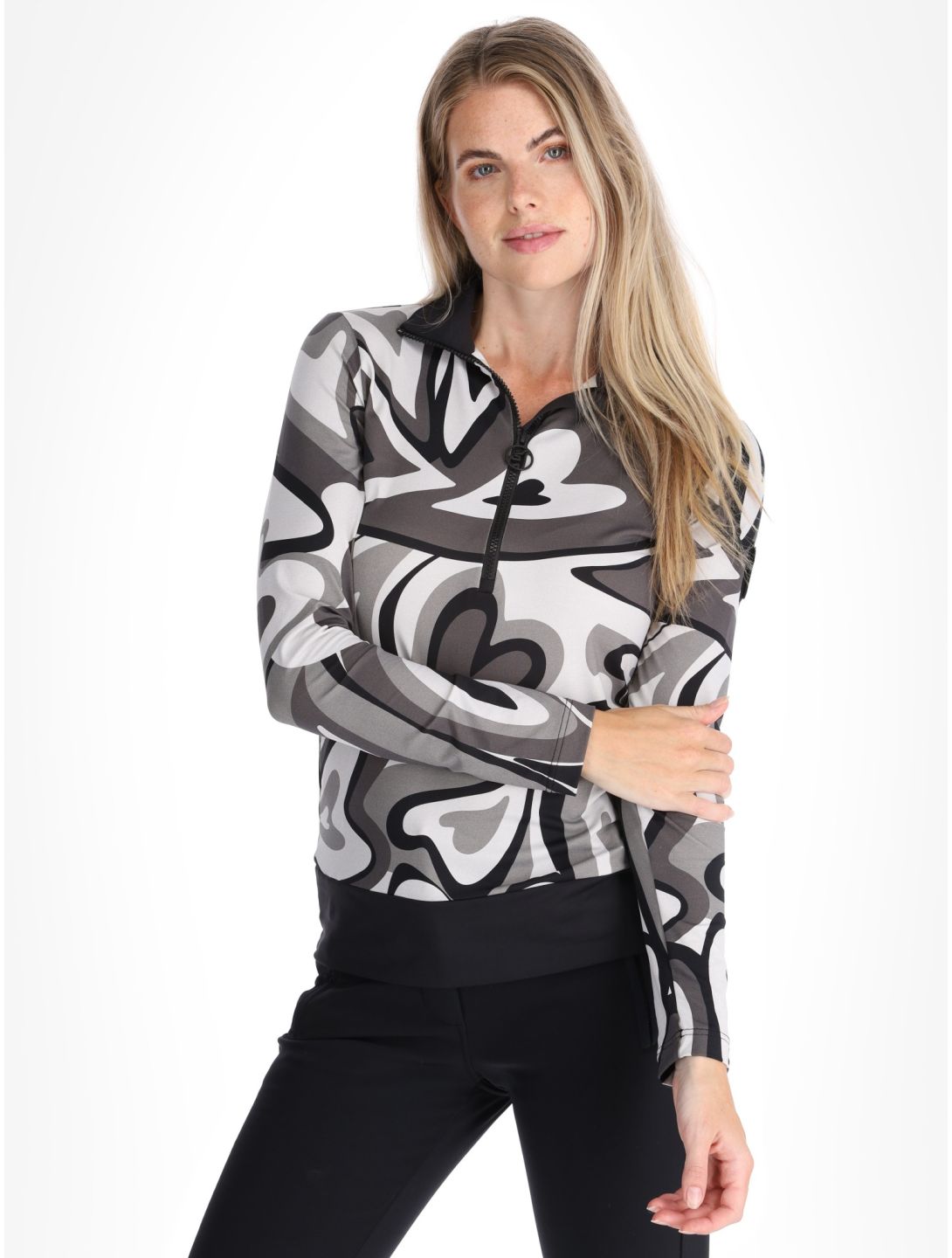 Toni Sailer, Wieka Print maglione donna Iron Gate grigio 