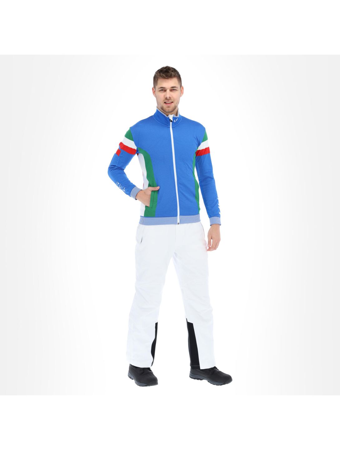 Unleash your Nature, Natyon Italy Ow Knitted 2Nd Layer Full Zip gilet uomo blu 