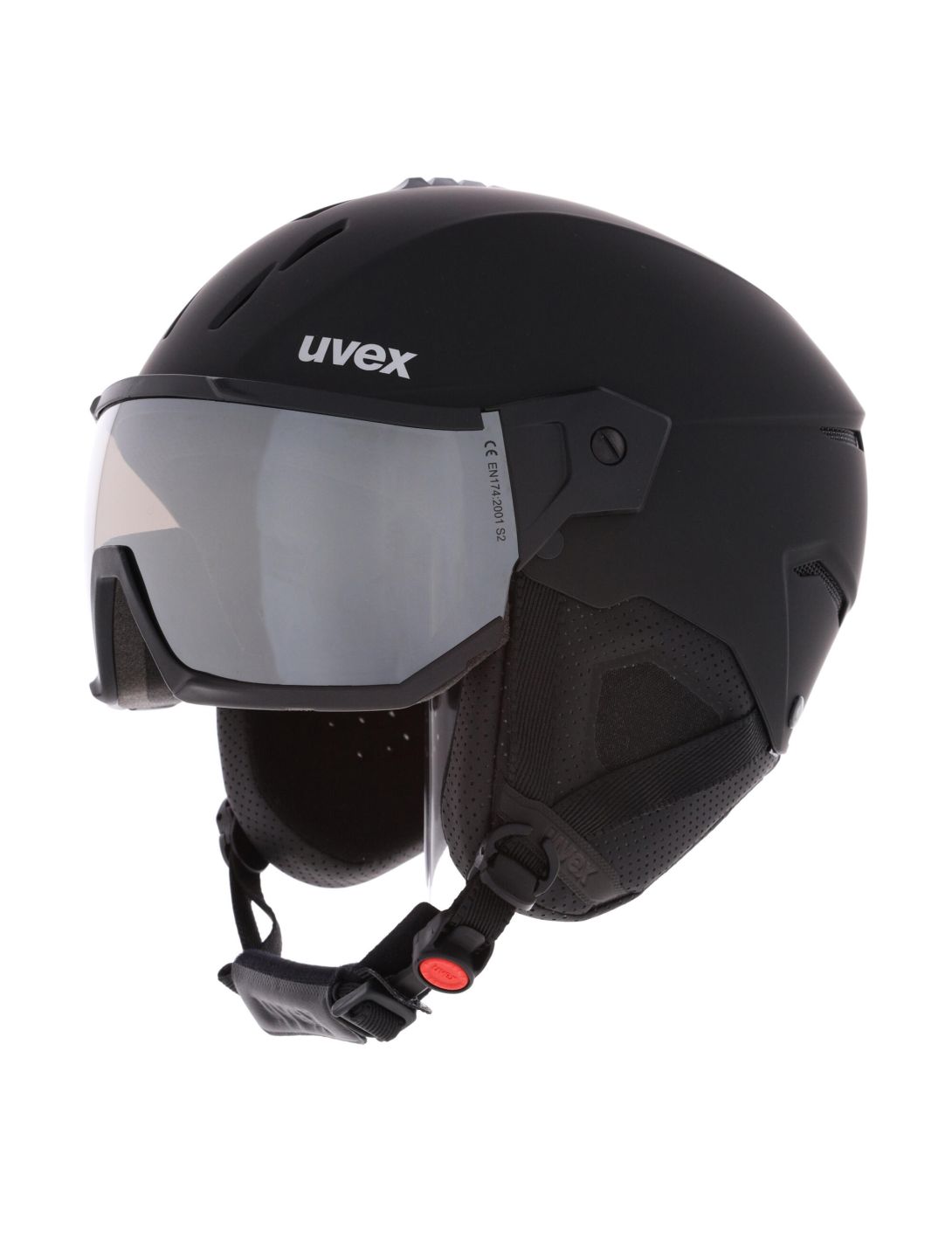 Uvex, Instinct Visor caschetto con visiera unisex Black Matt / Mirror Silver nero 