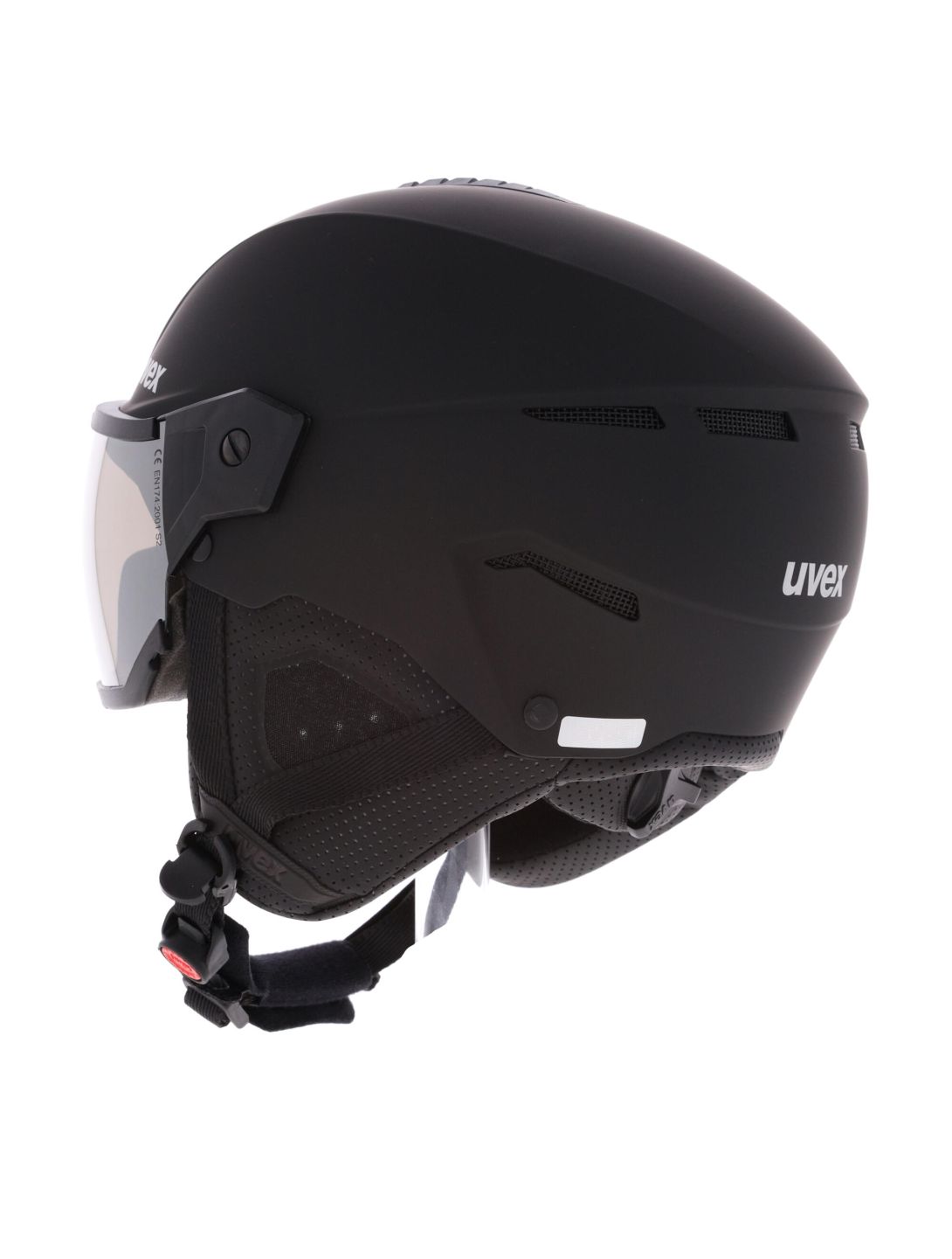 Uvex, Instinct Visor caschetto con visiera unisex Black Matt / Mirror Silver nero 