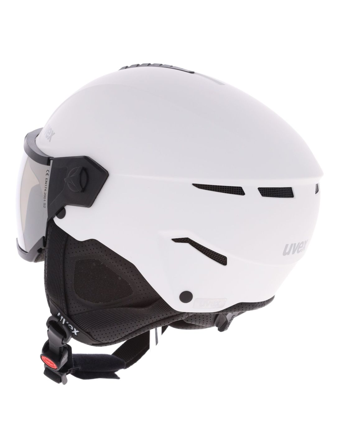 Uvex, Instinct Visor caschetto con visiera unisex White-Black Matt /Mirror Silver bianco, nero 