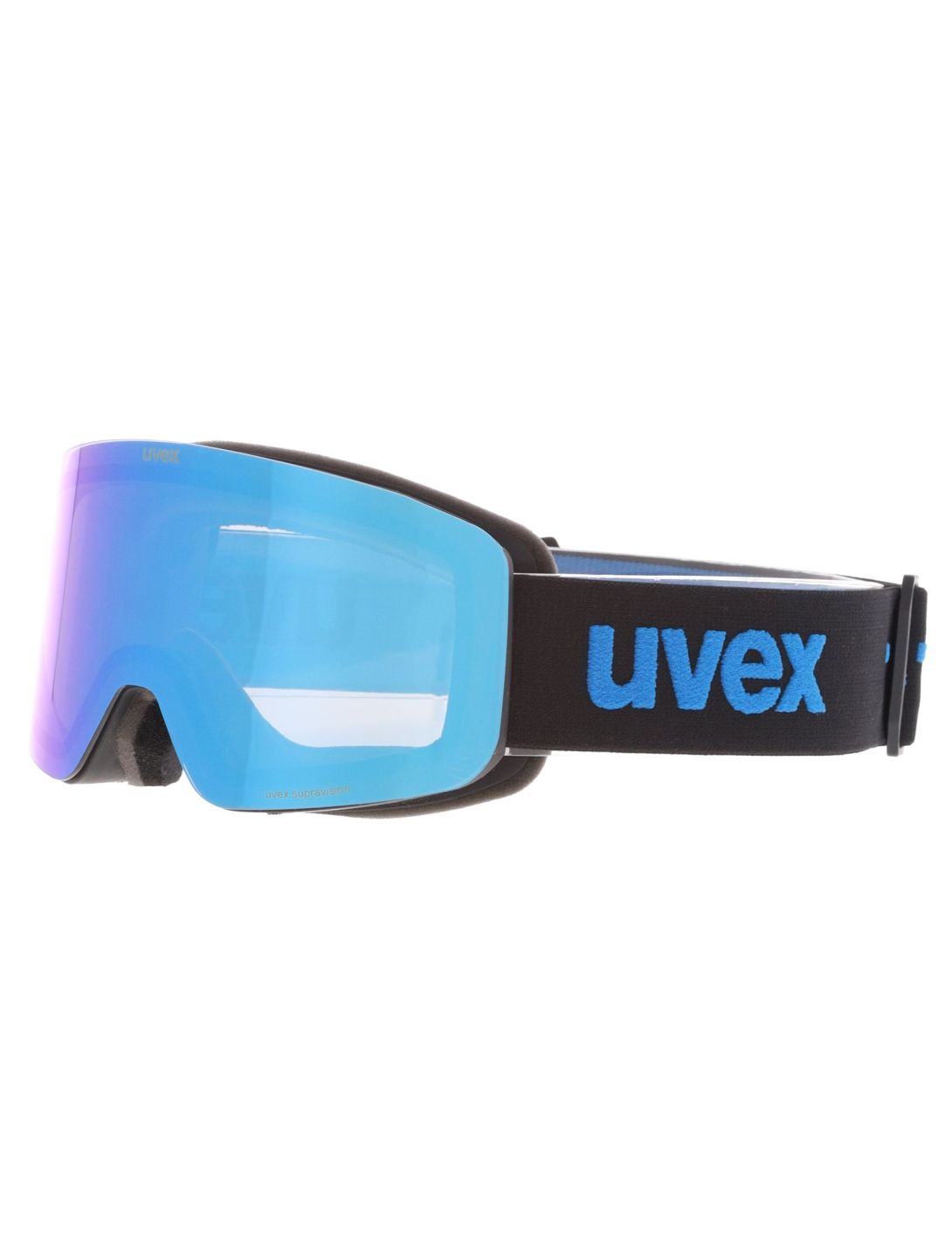 Uvex, Pwdr FM mascherina da sci bambino Black Matt / Mirror Blue blu, nero 