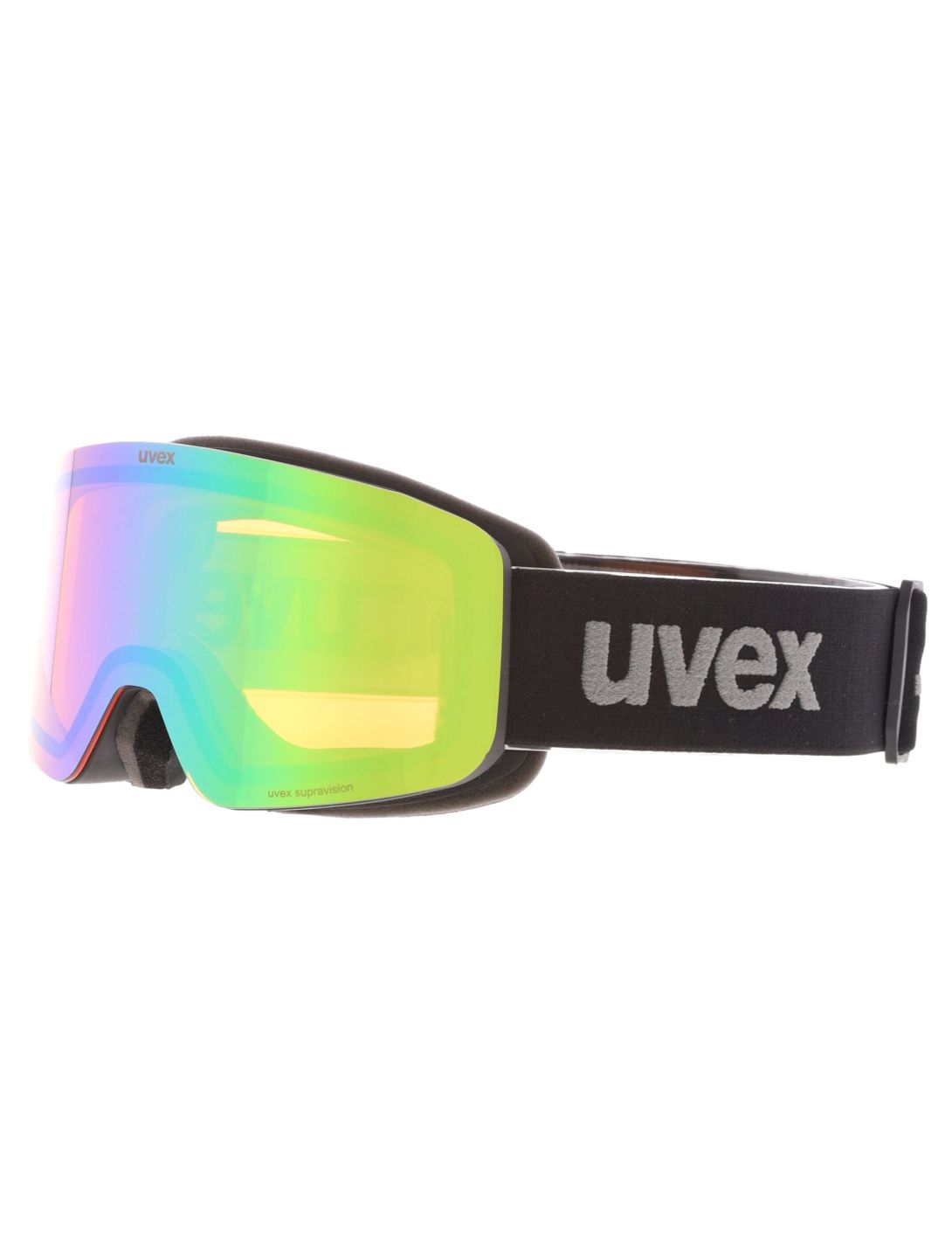 Uvex, Pwdr FM mascherina da sci bambino Black Matt/ Mirror Green nero, verde 