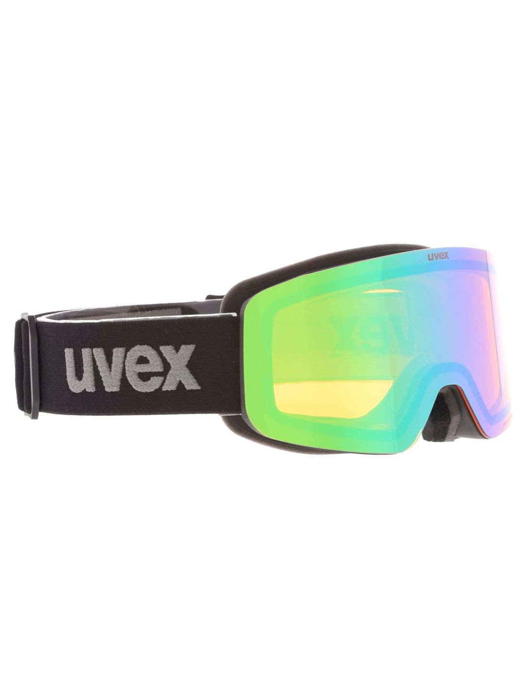 Uvex, Pwdr FM mascherina da sci bambino Black Matt/ Mirror Green nero, verde 