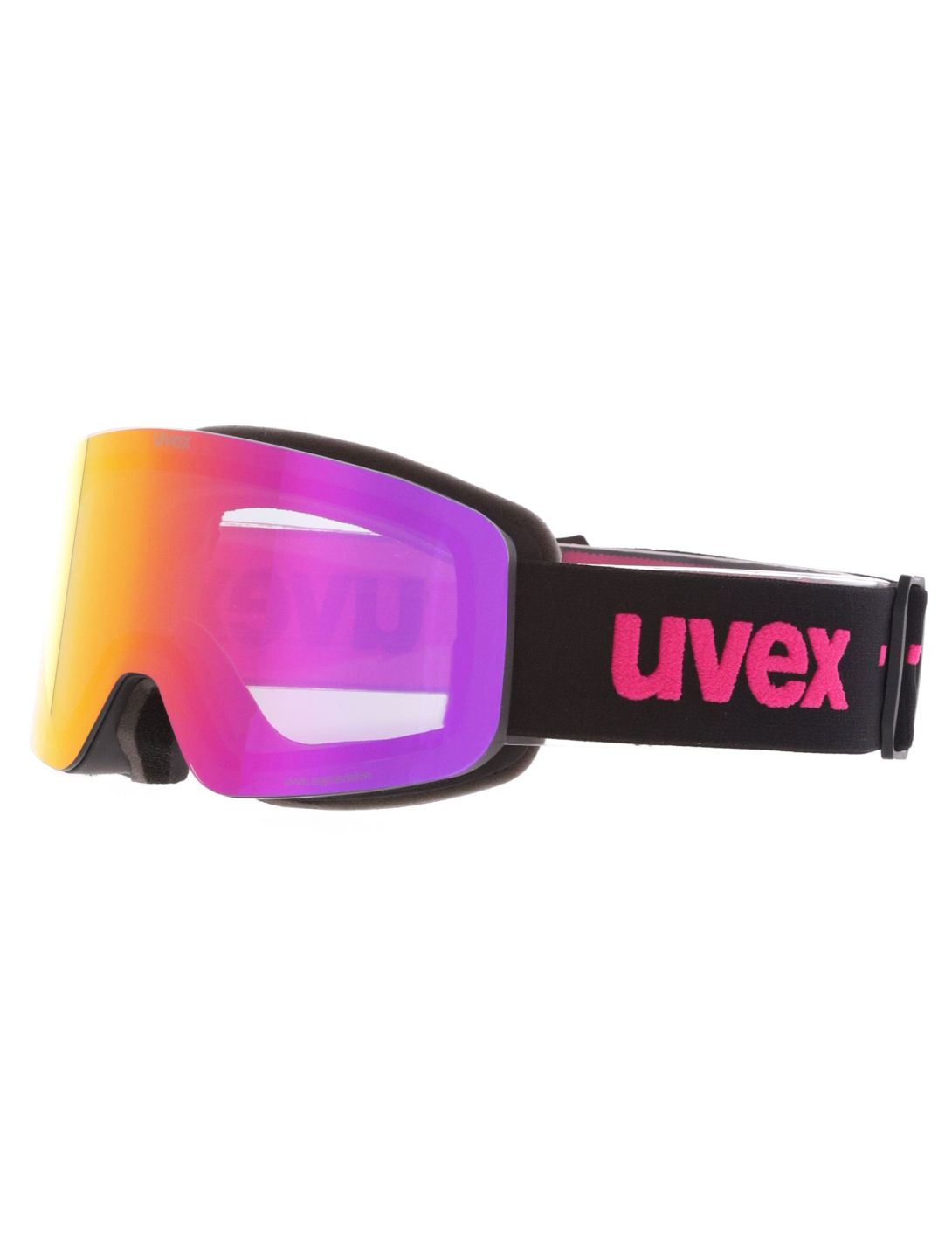 Uvex, Pwdr FM mascherina da sci bambino Black Matt / Mirror Pink nero, rosa 