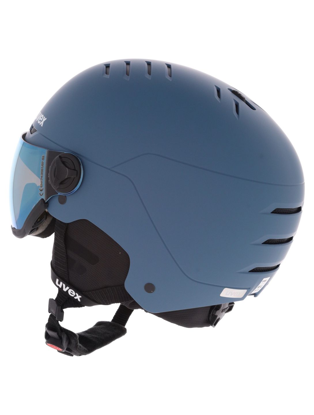 Uvex, Wanted Visor caschetto con visiera unisex Stone Blue / Mirror Blue blu 