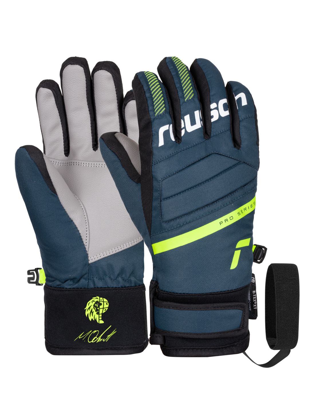 Reusch, Warrior R-TEX® XT guanti da sci bambino Marco Odermatt blu, giallo 