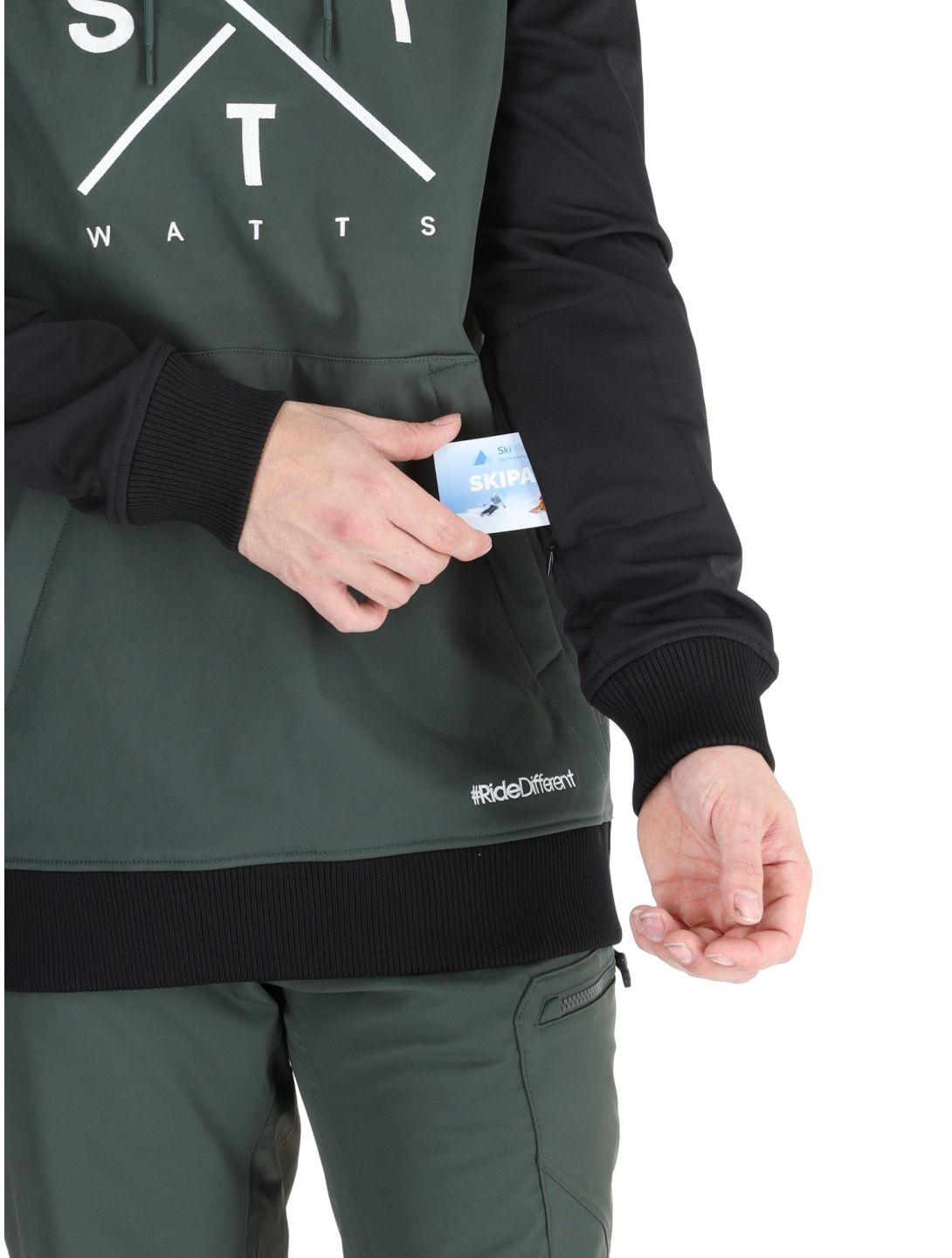 Watts, ORBITAL softshell uomo Forest / White bianco, nero, verde 