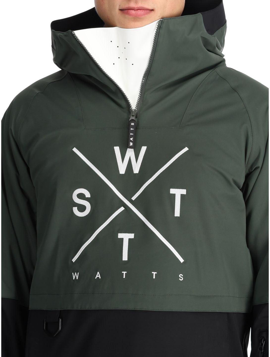 Watts, XMETOD anorak uomo Green / Black nero, verde 