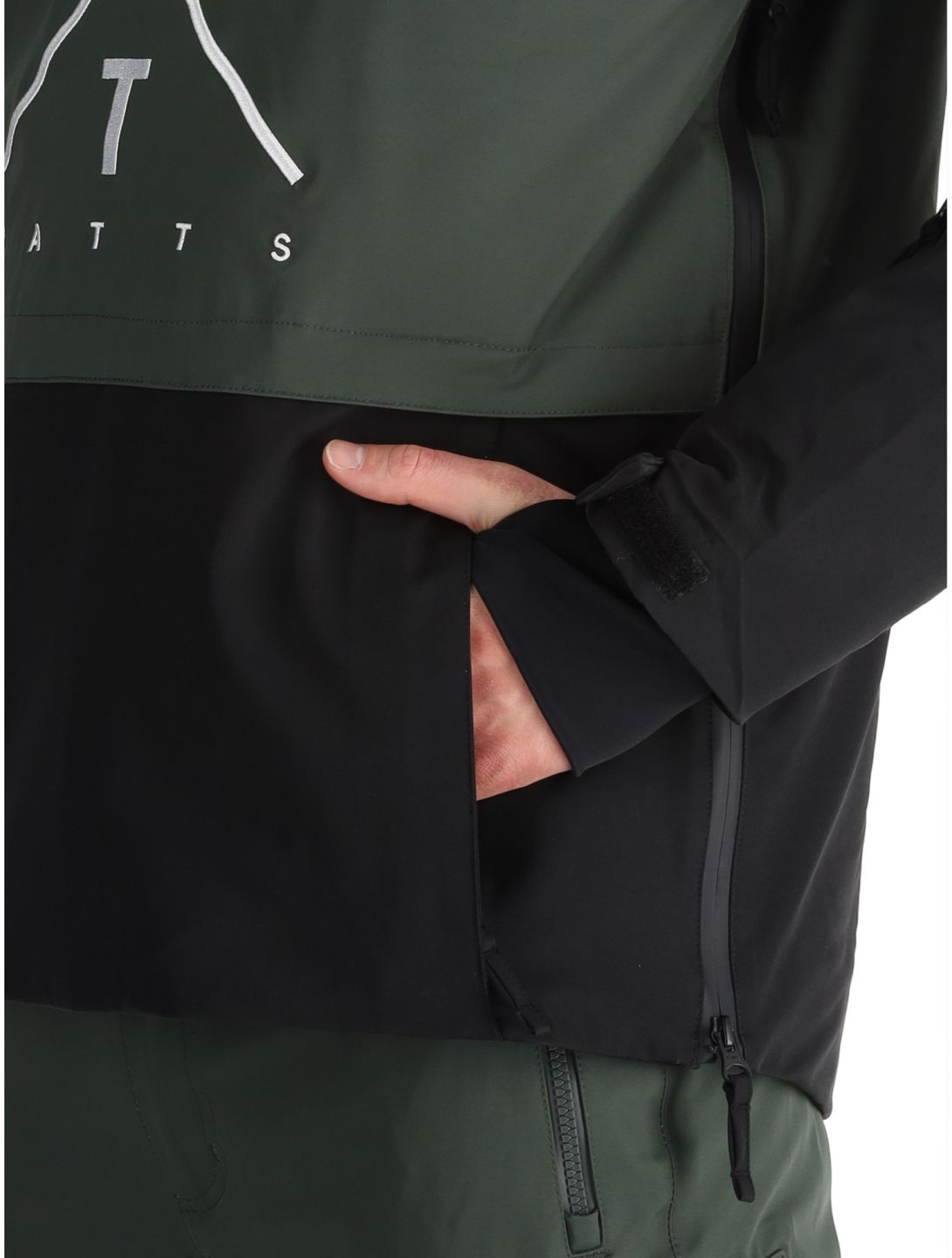 Watts, XMETOD anorak uomo Green / Black nero, verde 