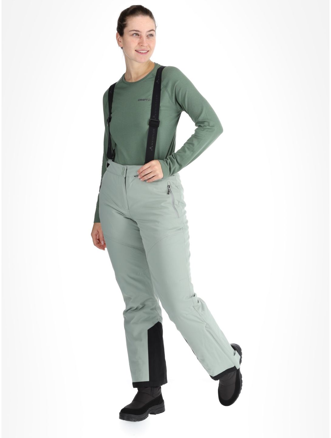 Whistler, Drizzle pantaloni da sci donna Slate Gray grigio 