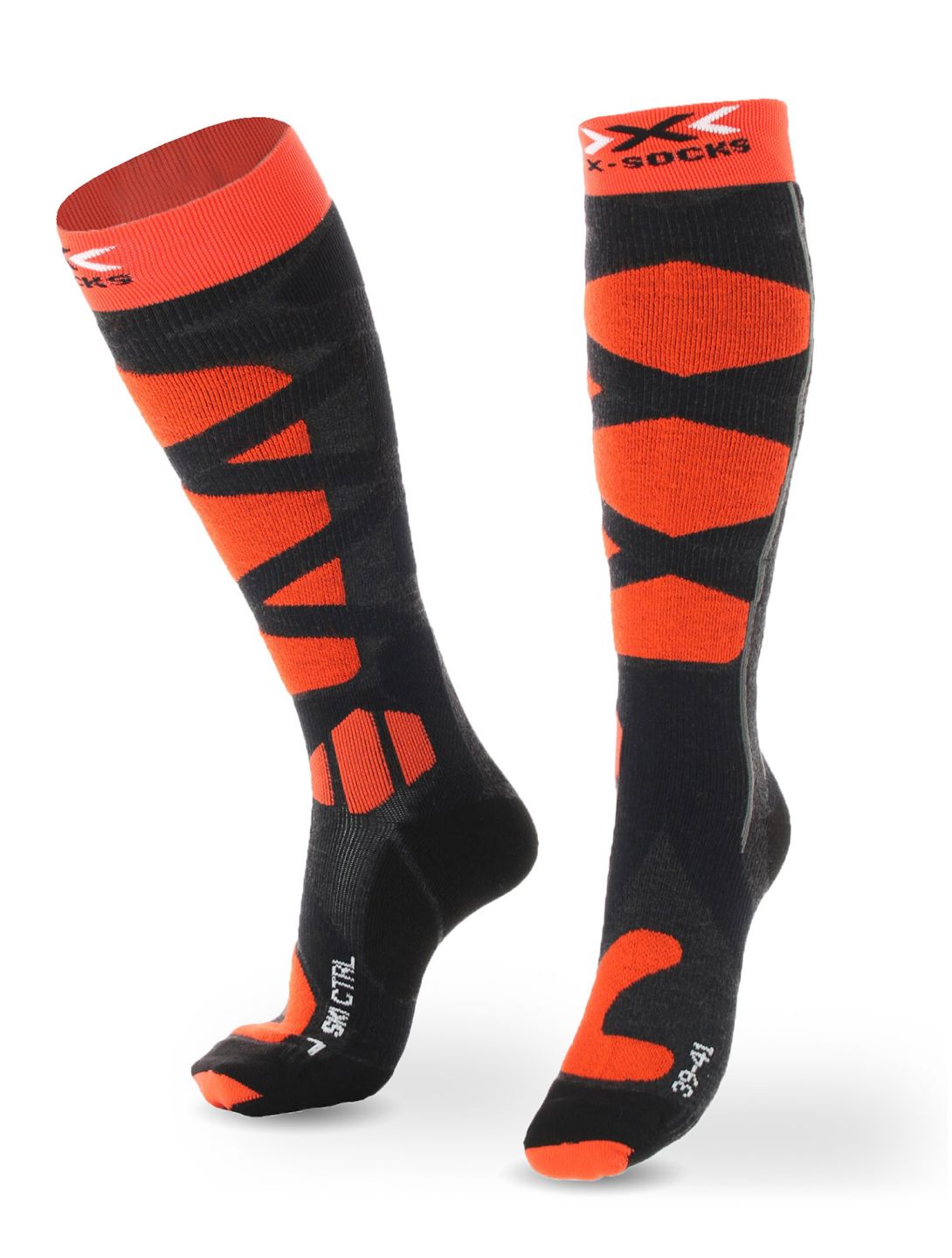 X-socks, Ski Control 4.0 calzini da sci unisex Anthracite / Orange arancio, grigio 