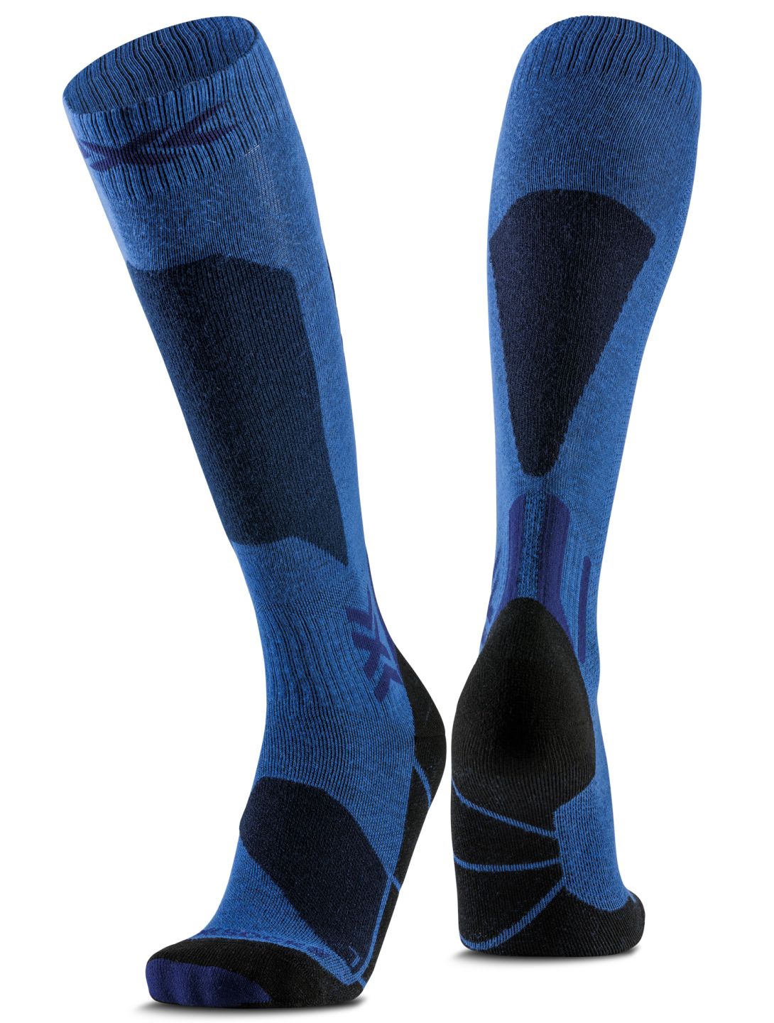 X-Socks, Ski Discover Otc calzini compressivi bambino Blue Blossom / Marine blu 