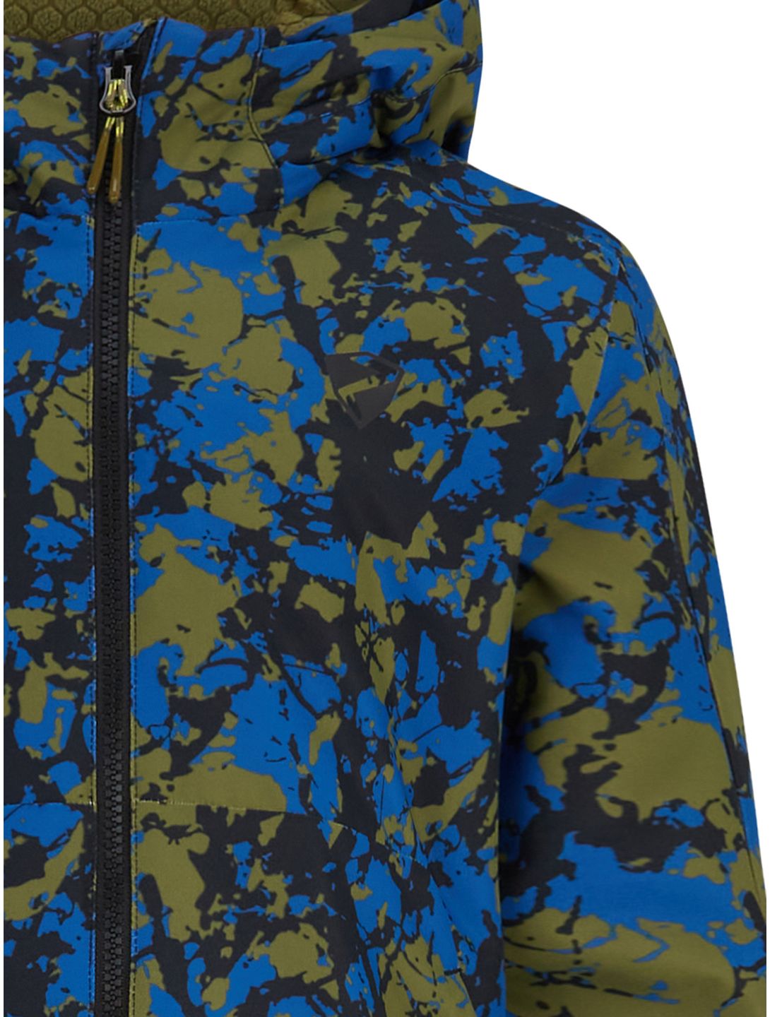 Ziener, Aluck Junior giacca sci bambino Natural Camo blu, verde 