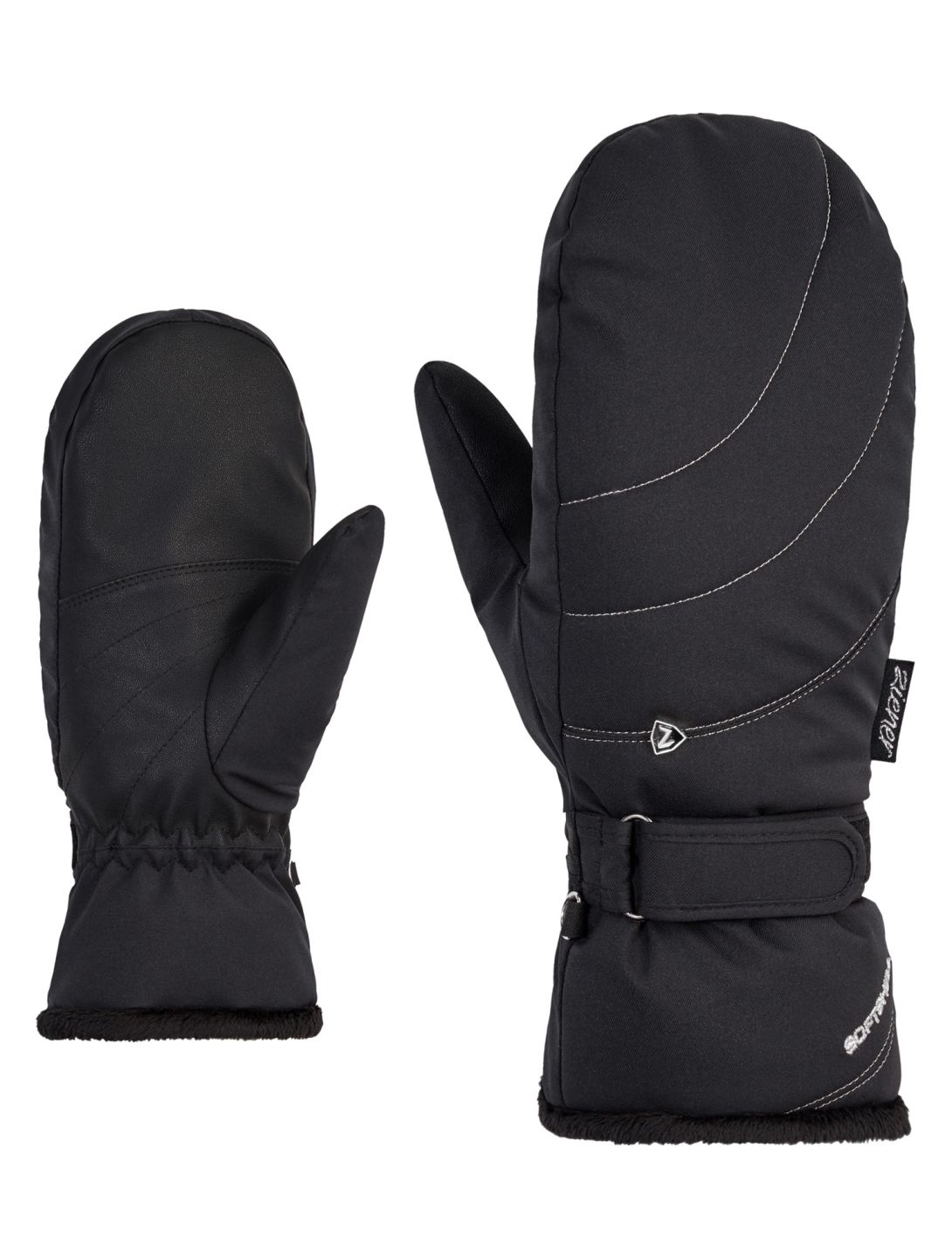 Ziener, Kahlia PR Mitten Lady moffole donna Black nero 