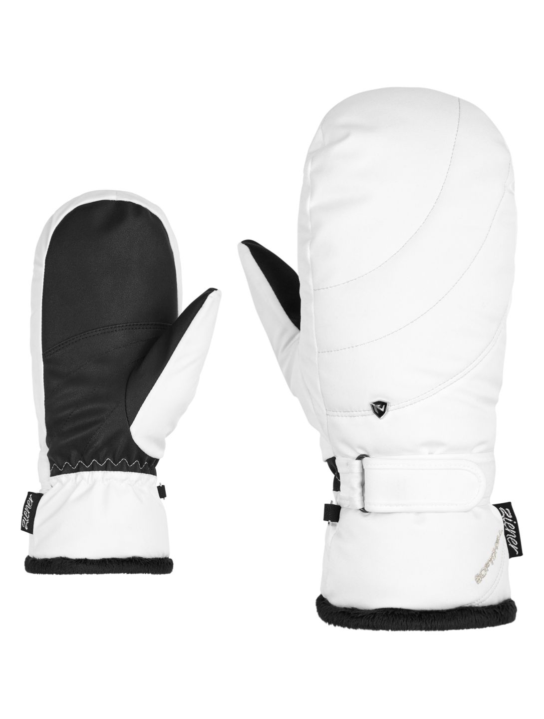 Ziener, Kahlia PR Mitten Lady moffole donna White bianco 